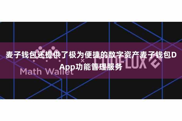 麦子钱包还提供了极为便捷的数字资产麦子钱包DApp功能管理服务